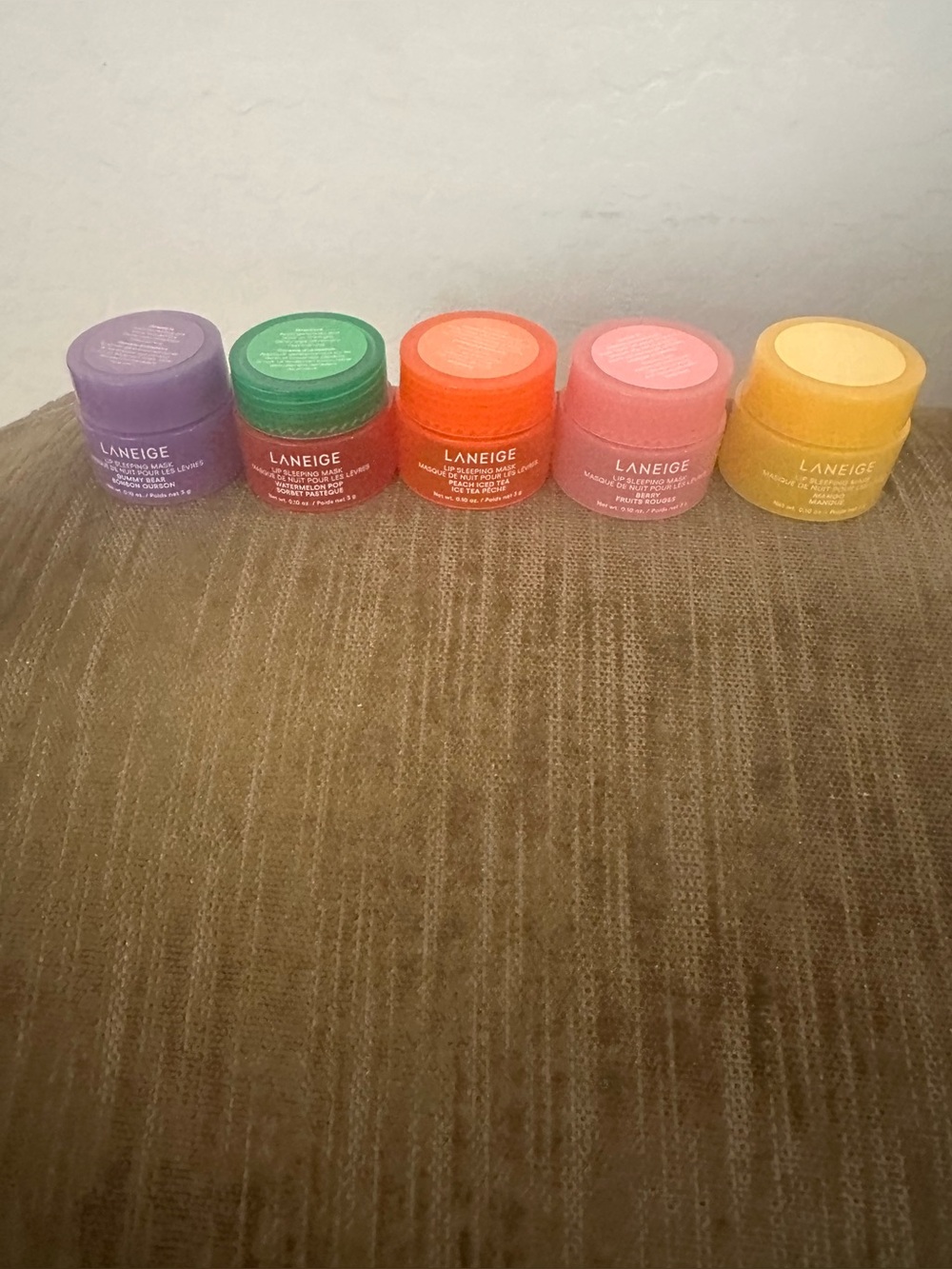 Laneige 5 piece mini lip mask treatment set various flavours